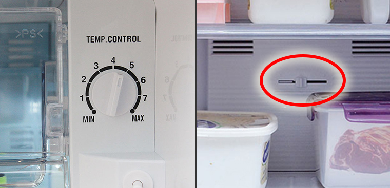 Tính năng của 2 nút trường hợp chỉnh nhiệt độ trên tủ lạnh